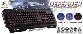 DEFENDER aluminum gaming keyboard