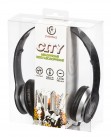 CITY BLACK headphones with microphone